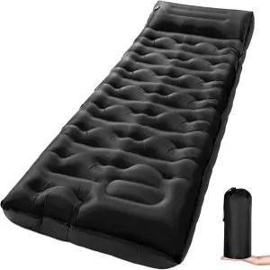 카스바 캠핑 수면 패드 풋 펌프와 베개가 내장된 6인치 두께의 초경량 풍선 야외 하이킹 캠핑을 위한 매트