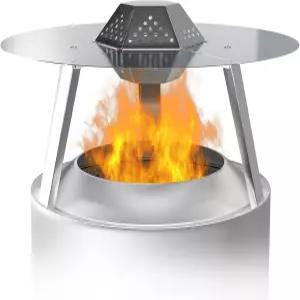 솔로 스토브 레인저 15인치 304 스테인리스 스틸 히트 디퓨저 핸들 및 다리 더 넓은 보온 공간을 위한 방열