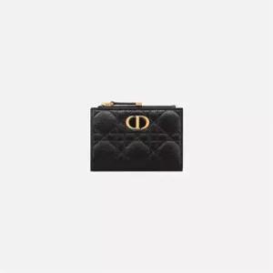 [국내백화점] 디올 카로 달리아 지갑 까나쥬 여성 반지갑 블랙 S5173UWHC M900