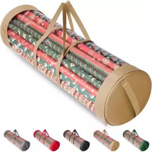 베일린 크리스마스 포장지 정리함 보관함 41인치 선물 보관 용기 내구성이 뛰어난 600D 옥스포드 원단