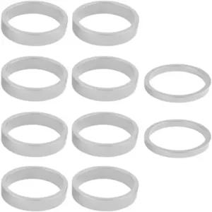 MiOYOU 10Pcs 자전거 헤드셋 스페이서 5/10mm 포크 스티어 알루미늄 합금 핸들바 스템 1-1/8인치