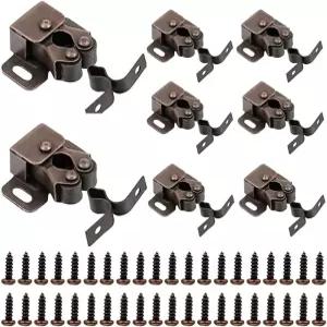 10개 캐비닛 래치 더블 롤러 캐치 도어 및 나사가 있는 하드웨어 주방 옷장 도어용 헤비 듀티