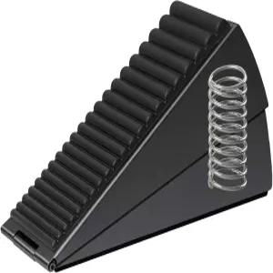 대형 도어 스토퍼 - 금속 웨지 톨 강력한 그립감을 위한 스프링 고무(블랙 1팩)