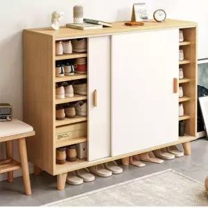 현관 신발장 다층 장 슬림 미닫이문