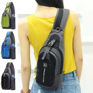남녀 공용 슬링백 등산백 힙색 물병 포켓 가방 커플 파우치 여행 남성 여성 캐주얼 남여