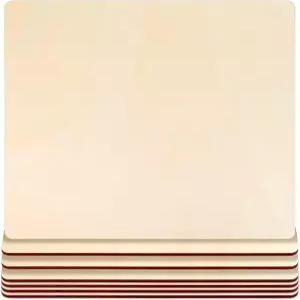 WYKOO 7팩 12 x 인치 배스우드 시트 합판 보드 미완성 빈 사각 나무 조각 4mm 공예 목재 DIY 프로젝트