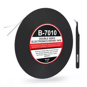 MMOBIEL 양면 접착 테이프 1mm 50m 롤(164피트) 블랙 울트라 씬 장착 LCD 화면 수리 스마트폰 태블릿