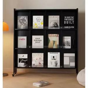 3단 메거진랙 이동형 바퀴 몽환 회전형책장 잡지랙 잡지