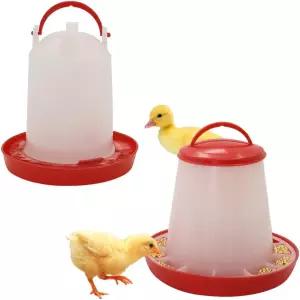 병아리 모이통 및 드링커 키트 걸이 3.3파운드 닭 1.58쿼트 가금류 급수기. 코터닉스 메추라기용. 육계