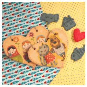 수업교구- 데코찰흙과 냅킨 하트액자 만들기9 5인 구성