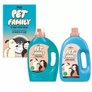 (펫패밀리3종세트) 세제 2.2L + 섬유유연제 1.5L + 세탁조클리너 200gx2포