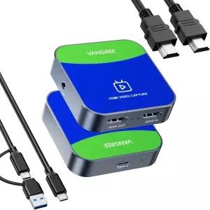 닌텐도 스위치용 캡처 카드 4K 오디오 비디오 게임/라이브 스트리밍/비디오 컨퍼런스용 USB C 3.0 1080P