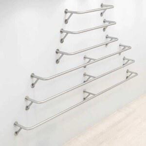 1단행거 파이프 고정식 의류매장 원형 120cm 선반 옷가게 디스플레이 벽봉 옷걸이