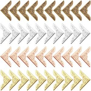 정미 160피스 도서 코너 프로텍터 메탈 빈티지 사진 앨범 스크랩북 제작용 앵글 북 커버 메뉴 노트