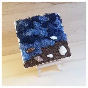 미술교구- 캔버스 여름 바다 이젤 액자 만들기 4인 구성