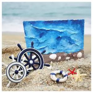 창의체험- 여름바다 스컬프쳐 캔버스액자 1인용 키트