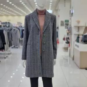 샤트렌 []그레이 체크싱글 하프코트HCCWCT106GYGN 504370