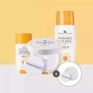 보타니컬테라피 베이비 워셔블 썬케어 3종(썬밀크+썬팩트+썬스틱)