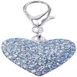 BBDDKEG 개와 고양이 반짝이는 하트 모양의 풀 라인스톤 매력 펜던트