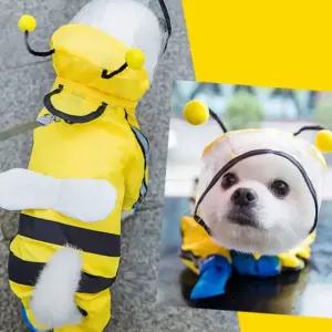강아지 BI-A100260 우의 노랑 꿀벌 QWBE52C3