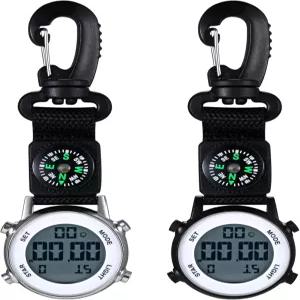 랜카르도 클립 남녀용 디지털 시계 백팩 포브 간호사용 나일론 밴드 키링 의사 셰프 클라이머 홈 오피스