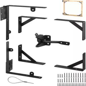 세이커 헤비 듀티 게이트 브레이스 키트 새그 방지 하드웨어 나무 울타리 차도 문 창문용 코너 브레이스(1