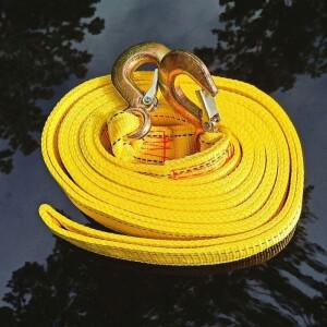 1개 5M6M7M 자동차 견인 케이블 고하중 6톤8톤 트레일러 로프 당김 스트랩 후크 밴 도로 복구 액세서리