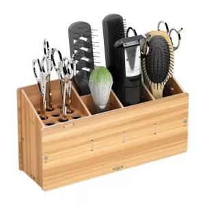 가위꽂이 정리대 원목 우드 거치대 미용가위 호 수납 멀티박스