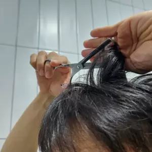 셀프 헤어 컷트용 스텐레스 틴닝 미용가위 숱가위 이발 앞머리 가위