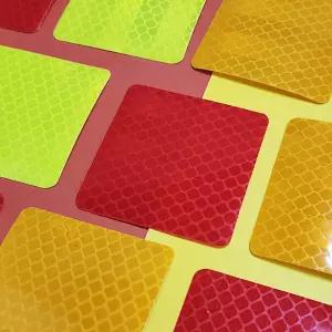 컬러 정사각 반사 스티커