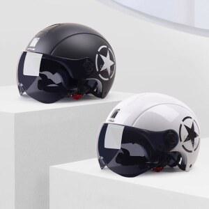 여름용 가벼운 화이트 경량 블랙 바이크 스쿠터 하이바