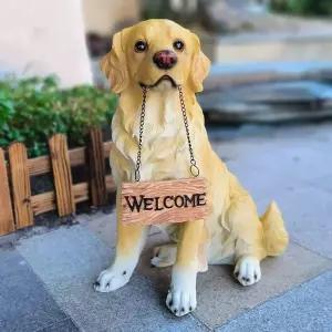 강아지웰컴모형 정원 조각상 카페 개모형 야외 입구장식