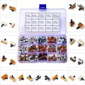 케주스 슬라이드 스위치 미니 마이크로 PCB 패널 2핀 3핀 4핀 켜기/끄기/끄기/끄기 브레드보드 전자 DIP