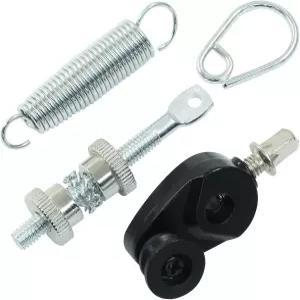 Zorpeter 1 스프링 캠 어셈블리 베이스 드럼 풋 페달 장력 설정 풀리 후크 텐셔너 타악기 교체 부품(블랙)