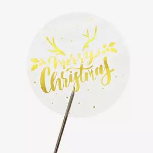 문구 스티커 메리 크리스마스 선물포장 투명 금박 원형 봉인 루돌프
