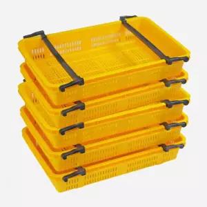 운반 어상자 바구니 시장 야채 농산물 박스 접이식 마트 5개/어시장 블루베리 오디 플라스틱 딸기 이사 소