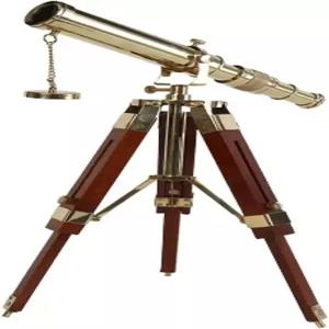 빈티지 황동 항해 망원경과 테이블 삼각대 스탠드 데스크톱 망원경으로 홈 데코 소박한 선물