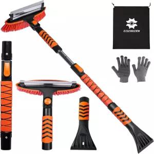 자동차용 젠커른 43인치 스노우 브러시 자동차 앞 유리용 얼음 스크레이퍼 확장 가능 180° 회전 헤드 및