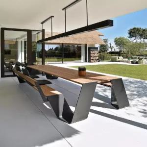 일체형 공원 테라스 피크닉 벤치 야외테이블 카페 원목