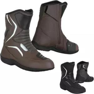 하이브 모토 크로스 가죽 신발 남성 고무 밑창 모터사이클 보호용 올 시즌 모터바이크 투어링 부츠 CE 승인