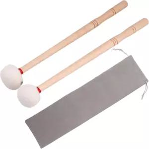 러버뮤직 길이 33.5cm 팀파니 스틱 펠트 망치 우드 핸들 드럼 액세서리 팩 2개 포함