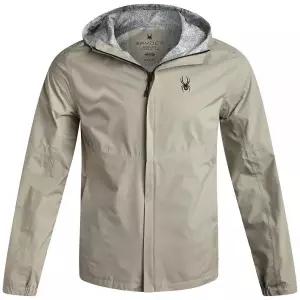 Spyder 남성용 레인 재킷 - 방수 경량 후드 윈드브레이커, 골프, 하이킹 및 야외용 아우터웨어 재킷 (S~XL)