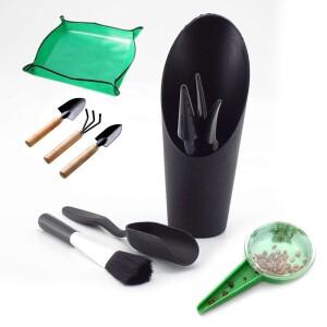정원 화분 도구 키트 DIY 꽃 냄비 식물 보육 트레이 분재 다육 이식 묘목 파종 삽 갈퀴