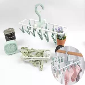 빨래건조대 이동접이식 여행 출장 속옷 양말 소형 건조대 집게형 1P