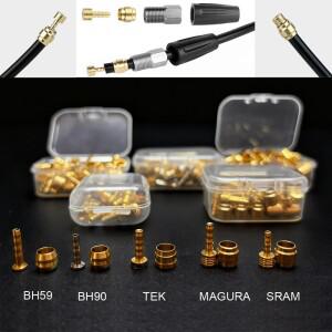 102050개 자전거 오일 브레이크 올리브 헤드 핀 유압  니들 황동 키트  BH90 마구라 텍 부품용