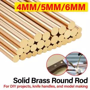 구리봉 황동봉 신주봉 4mm/5mm/6mm 구리 막대 라운드 DIY 프로젝트 도구 핸들 모델 제작 하드웨어 처리를위