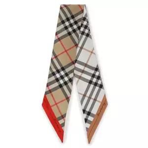 [버버리][명품] 버버리 콘트라스트 체크 실크 스카프 8119963