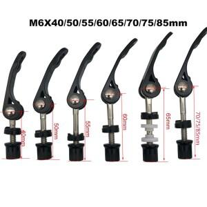 MAXFORD 자전거 퀵 릴리스 나사 캠 레버 시트 포스트 클램프 꼬치 볼트 M6 354050556065707585mm 사이클링