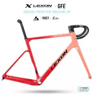 자전거프레임 Lexon GFE 탄소 자갈 프레임 오프로드 자전거 워크 초경량 700C 27.5 디스크 브레이크 사이클
