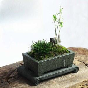 연못 중식정원 청석받침대수반 대형 화초 받침대 정원 중식 모조석조화대 화대 수경 펀칭